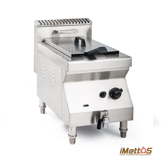 Counter-top Gas Deep Fryer Commercial with Tap, Stainless steel Tank Gas