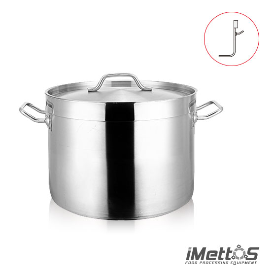 Classic Stainless Steel StockPot Commercial , Shallow body 3-Ply Clad Bottom